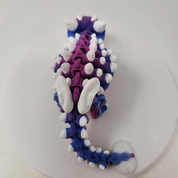 3D Printed Flexi Factory Articulated Ankylosaurus Dinosaur Skeleton 9" x 3" - Picture 4 of 7